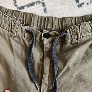 PACSUN Drawstring Olive Men’s Pants Skinny Small